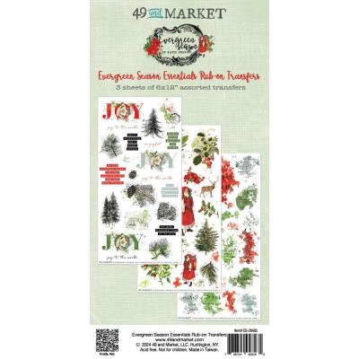 49 And Market Evergreen Season -  Essentials Rub-On Transfers